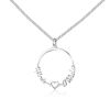 Picture of Round Pendant Custom Name Necklace in 925 Sterling Silver