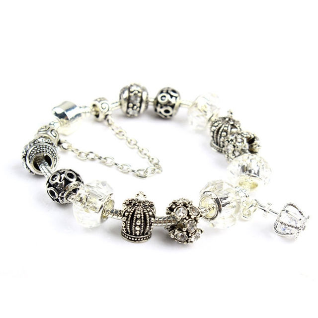 Picture of Retro Crystal Crown Beaded Bracelet