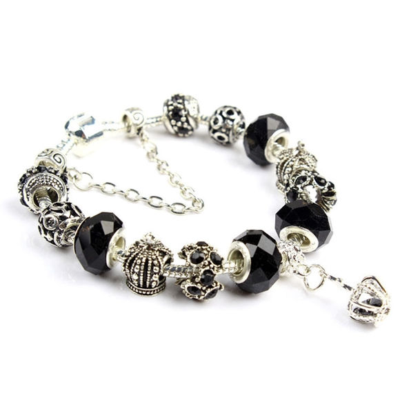 Picture of Retro Crystal Crown Beaded Bracelet
