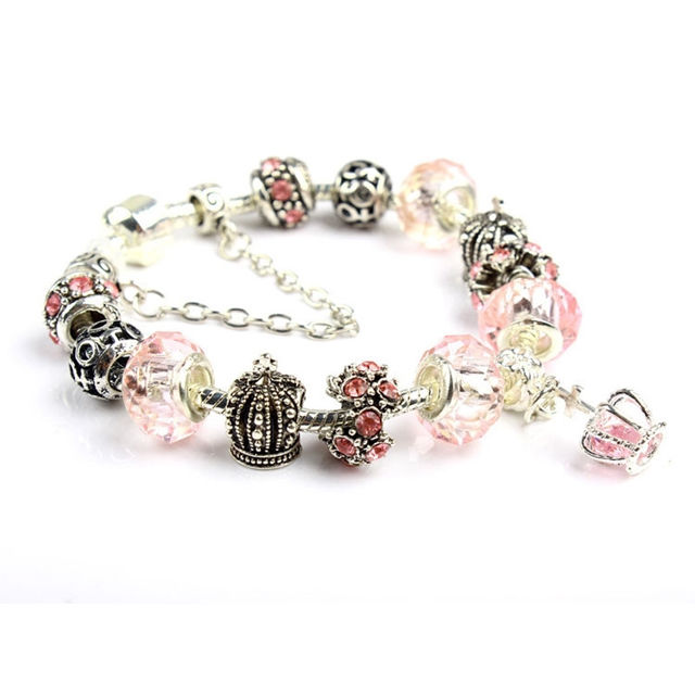 Picture of Retro Crystal Crown Beaded Bracelet