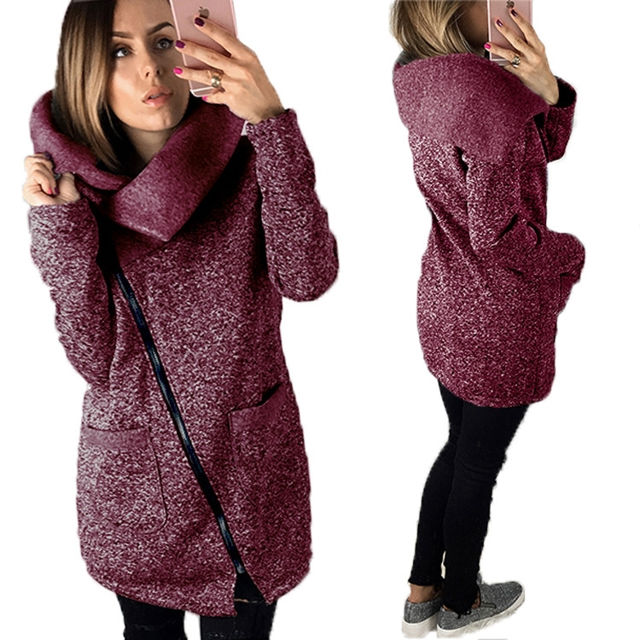 Picture of Women's Fashion Slanted Zipper Jacket