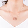 Bild von Ausgefallene Monogramm-Halskette aus Sterlingsilber - Individualisieren Sie diesen Anhänger mit Ihren Initialen