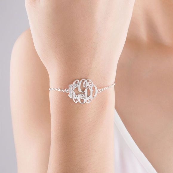 Picture of 925 Sterling Silver Bracelet - Customize with Your Initials