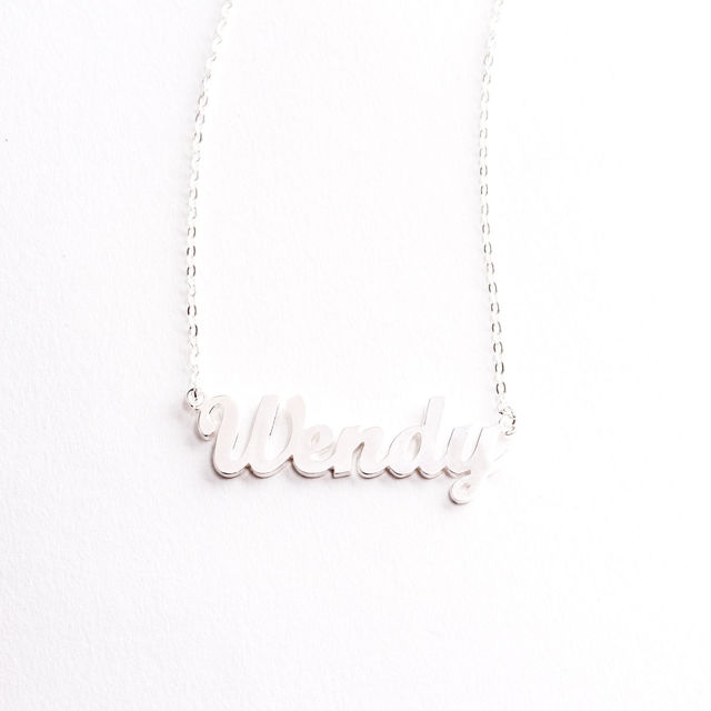 Picture of 925 Sterling Silver Personalized Name Necklace - Customize With Any Name