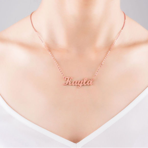 Picture of 925 Sterling Silver Personalized Name Necklace - Customize With Any Name