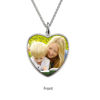Picture of Heart Engraved Epoxy Color Photography Necklace Stainless Steel