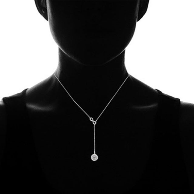 Picture of Infinity Y Necklace Made with Swarovski Elements