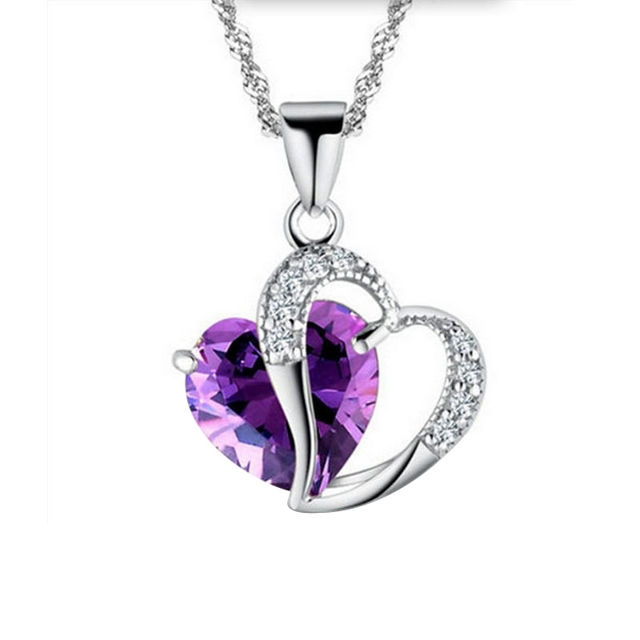 Picture of Heart-shaped Zircon Crystal Necklace