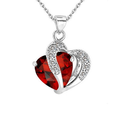 Bild von Heart-shaped Zircon Crystal Necklace