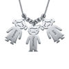 Picture of Silver Mother's Necklace with Children Charms