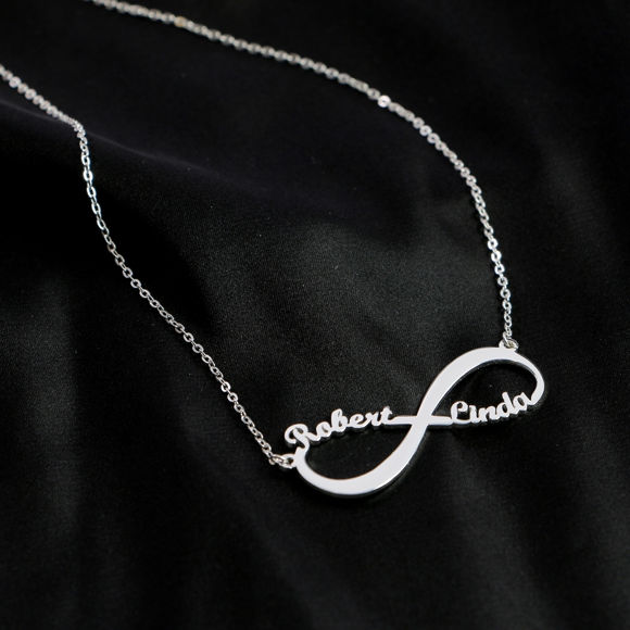 Picture of Infinity Name Necklace in 925 Sterling Silver