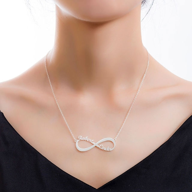 Picture of Infinity Name Necklace in 925 Sterling Silver