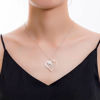 Picture of Love Heart With Two Custom Names Necklace in 925 Sterling Silver