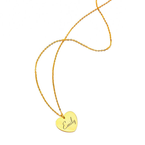 Imagen de Collar con nombre en forma de corazón personalizado en plata de ley 925
