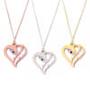 Imagen de Collar Love Heart con dos nombres personalizados en plata de ley 925