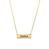 Picture of 925 Sterling Silver Personalized Name Bar Necklace - Customize With Any Name