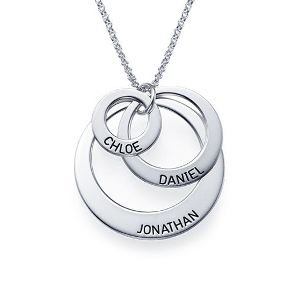 Bild von Personalized Three Disc Name Necklace in 925 Sterling Silver