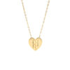 Picture of Personalized Heart Shape Necklace with Two Names in 925 Sterling Silver