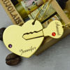 Picture of Key to My Heart Name Pendant Set for Couple in 925 Sterling Silver