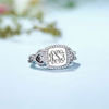 Picture of Women's Engraved Classic Monogram Ring in 925 Sterling Silver