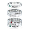 Picture of Stackable Birthstone Name Ring in 925 Sterling Silver