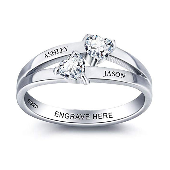 Picture of Personalized Women Engraving Name Ring in 925 Sterling Silver