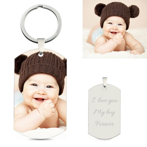 Picture of Custom Baby's Photo Keychain Stainless Steel
