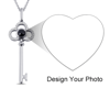Picture of Custom Micro Engraved Photo Projection Key Necklace