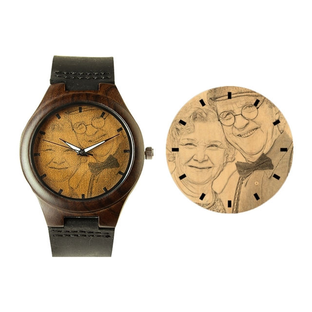 Picture of Engraved Classic Wooden Photo Watch