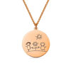 Picture of Personalized Graffiti Disc Necklace in 925 Sterling Silver