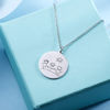 Picture of Personalized Graffiti Disc Necklace in 925 Sterling Silver