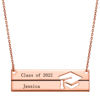 Picture of Sterling Silver Engraved Graduation Bar Necklace