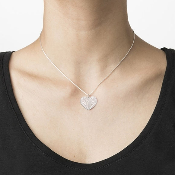 Picture of Graduation Jewelry - Heart NecklaceSterling Silver