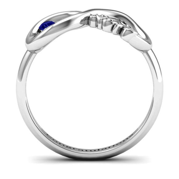 Picture of Infinity Ring with Graduation Year & Birthstone