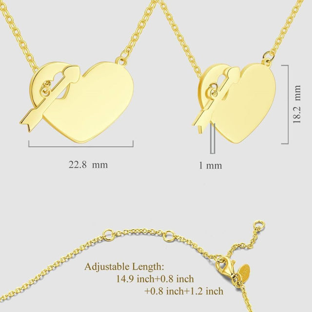 Picture of Engraved Hang Tag Necklace 14k Gold Plated Silver