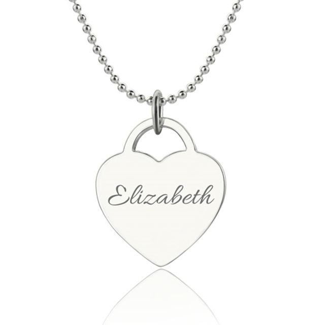 Picture of Engraved Name Heart Class Of…Graduate Necklace 18k Gold Plated