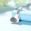 Imagen de Collar de corazón con huella digital personalizado con nombre
