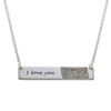 Picture of Fingerprint Bar Necklace in Sterling Silver