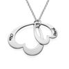 Picture of Personalized Double Heart Necklace in 925 Sterling Silver