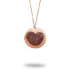 Imagen de Collar de plata con corazón de huella digital real - Joyas de huella digital personalizadas
