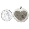 Image de Collier en argent avec coeur d'empreintes digitales - Bijoux personnalisés d'empreintes digitales
