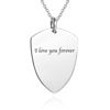 Picture of 925 Sterling Silver Father's Day Gift -Engraved Photo Necklace