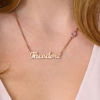 Picture of Name Necklace with One Birthstone