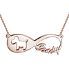 Imagen de Collar con Nombre Infinito para Perro Chapado en Oro de 14K