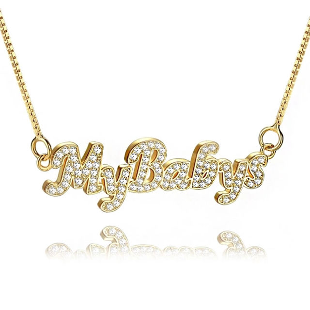 Picture of Personalized Name Neckalce With Shining Zircon Stone