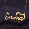 Picture of 925 Sterling Silver Custom Name Necklace with Heart Symbol Any Initial Nickname Necklace