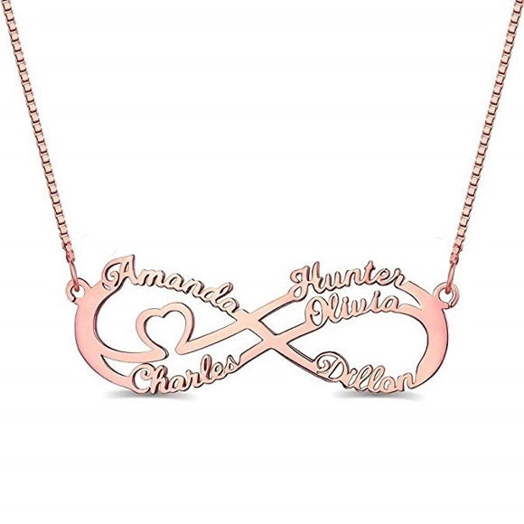 Picture of Personalized Infinity Sterling Silver Necklace