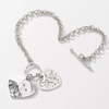 Picture of Women's Photo Engraved Heart Tag Bracelet With Engraving Silver