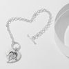 Picture of Women's Heart Photo Engraved Tag Bracelet With Engraving Silver