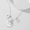 Picture of Photo Engraved Tag Necklace With Engraving Silver